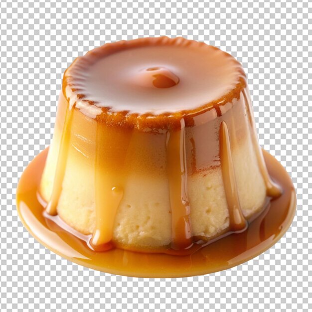 PSD caramel pudding tent on transparent background