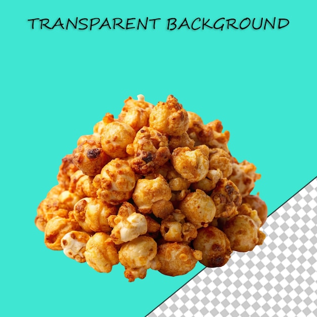 PSD caramel puff corn popcorn isolated on transparent background