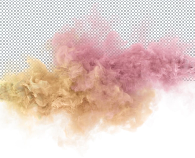 Caramel soft color smoking clouds 3d render abstract background