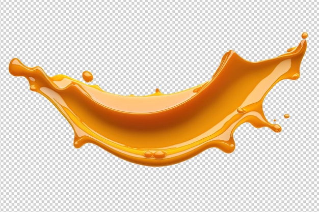 PSD caramel splash isolated cutout