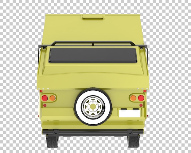 PSD caravan camper geïsoleerd op transparante achtergrond 3d-rendering illustratie