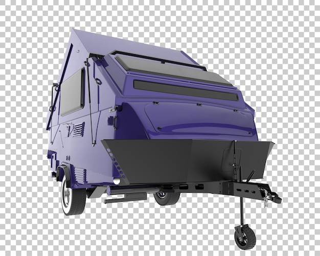 PSD caravan camper isolated on transparent background 3d rendering illustration