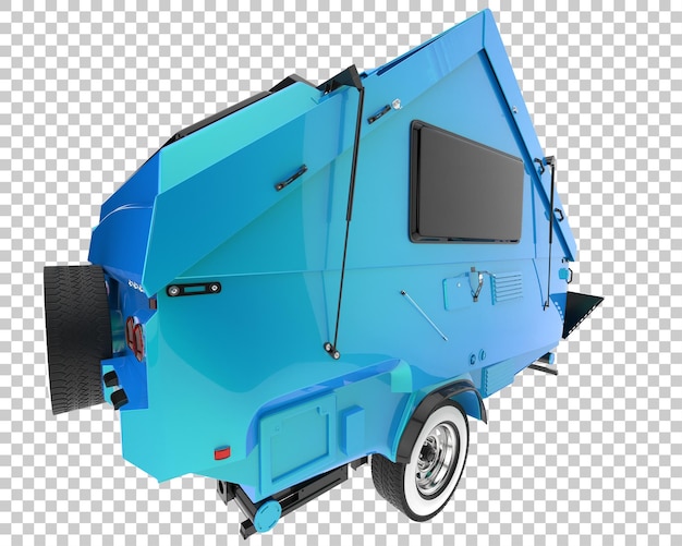 Caravan camper isolated on transparent background 3d rendering illustration