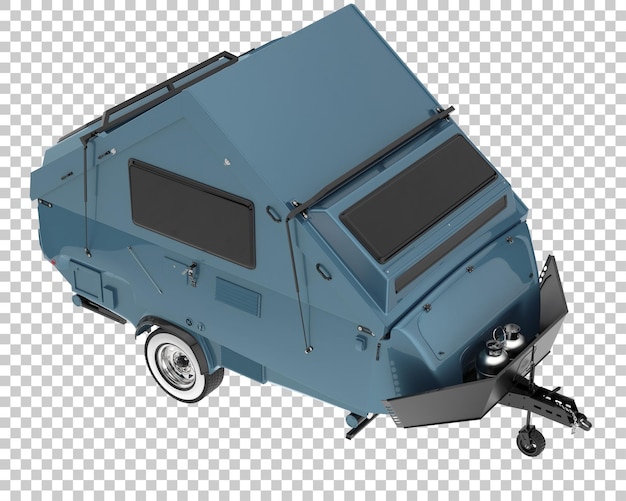 PSD caravan camper na przezroczystym tle ilustracja renderowania 3d