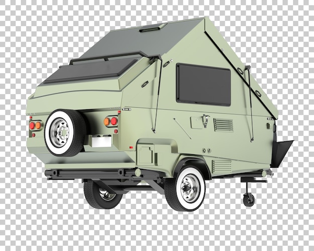 Caravan Camper na przezroczystym tle ilustracja renderowania 3D