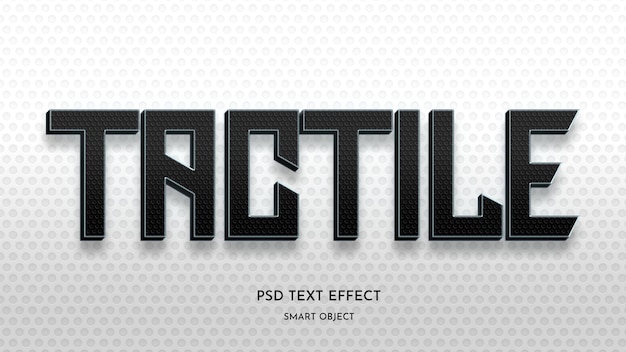 Carbon fiber text effect tactile font style