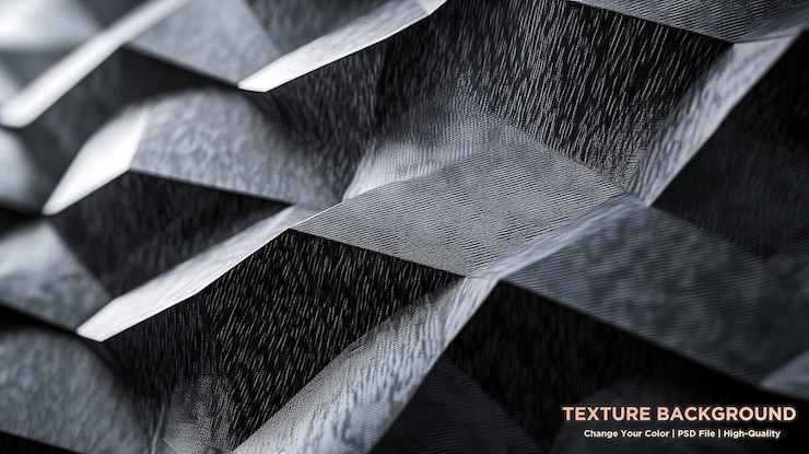 PSD carbon wave leather texture closeup background