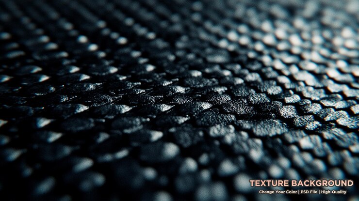 PSD carbon wave leather texture closeup background