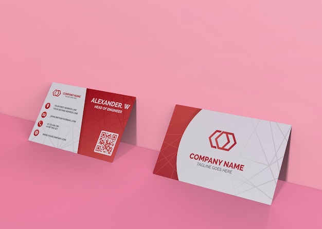card brand company business mock-up paper