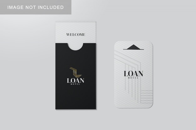 PSD card and holder mockup