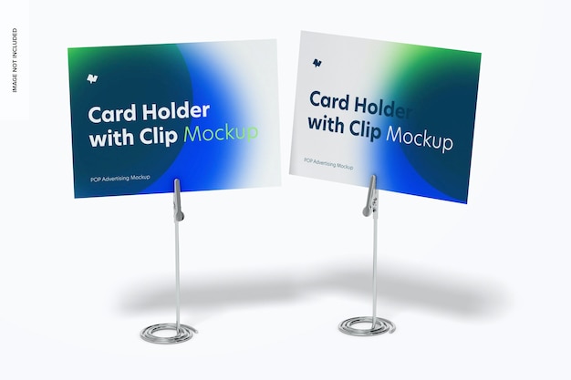 Card Holders with Alligator Clip Mockup