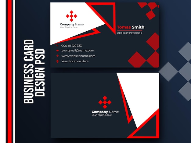 PSD card template elegant business card design