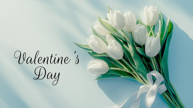 a card with a bouquet of tulips on it