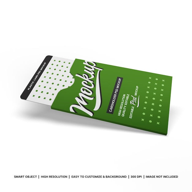 Card with card holder mockup