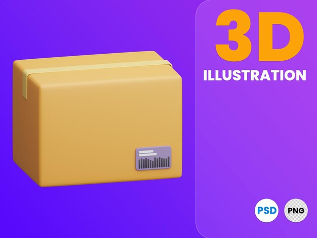 PSD banner di sfondo con illustrazione 3d in cartone