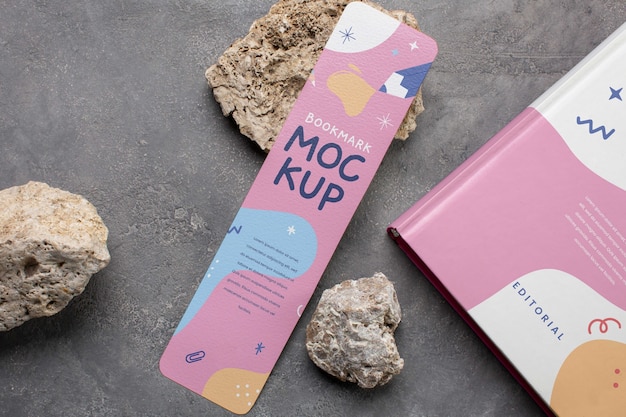 Cardboard bookmark with abstract design