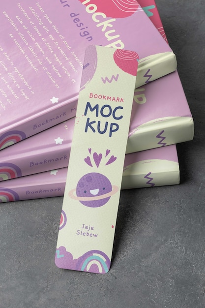 Cardboard bookmark with abstract design
