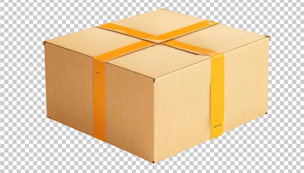 Cardboard box on a background with transparency