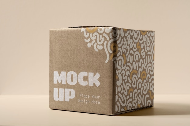 PSD cardboard box mock-up design