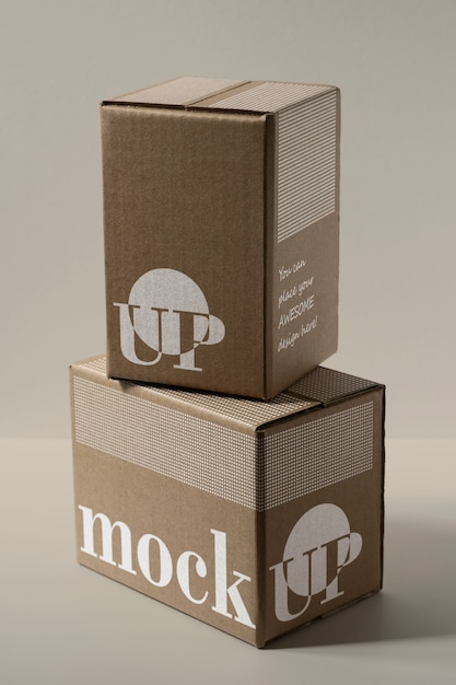 PSD cardboard box mock-up design