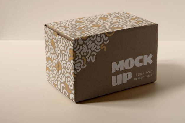 PSD cardboard box mock-up design