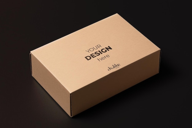 PSD cardboard box mockup cardboard box packaging design branding mockup kraft box product packaging psd