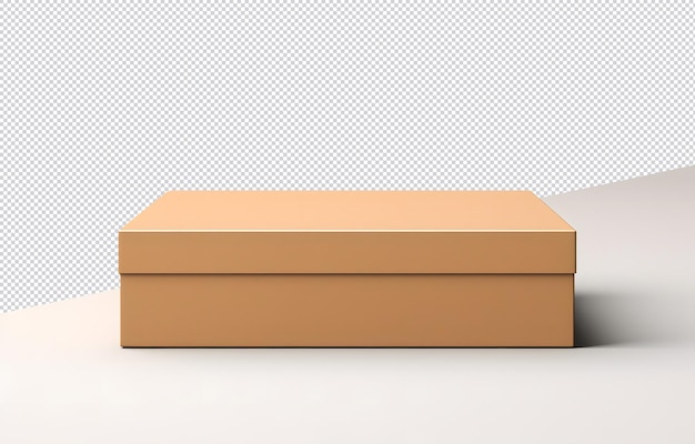 PSD scatola di cartone per modello di sfondo png trasparente isolato