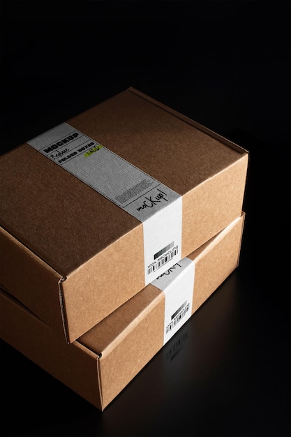 PSD cardboard box mockup