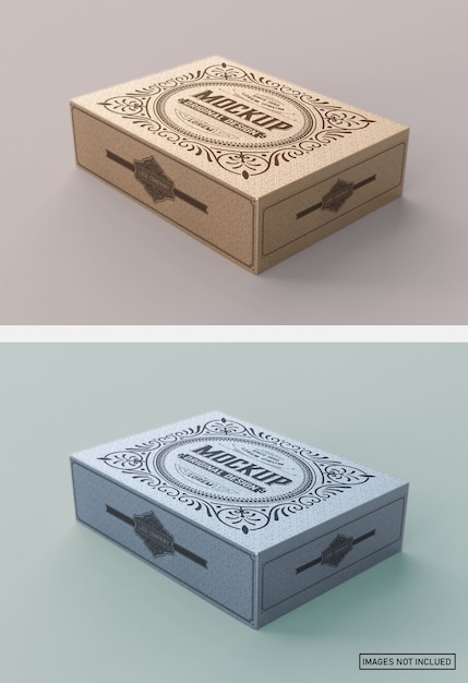 PSD cardboard box mockup