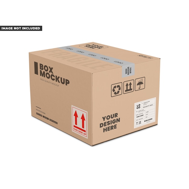 PSD cardboard box mockup