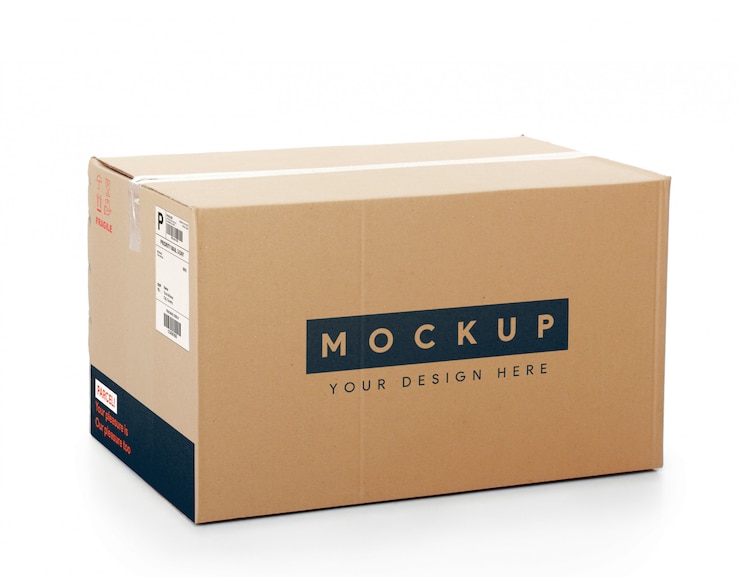 PSD cardboard box mockup