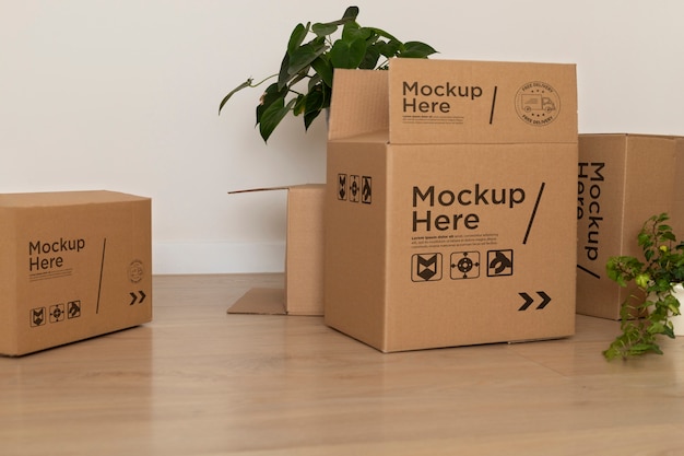 Cardboard box for moving house and packaging