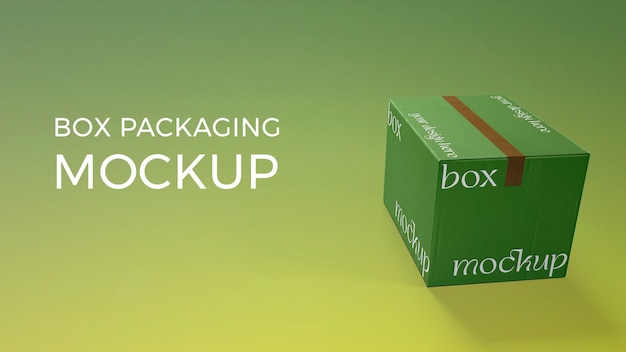 PSD cardboard box packaging mock-up design