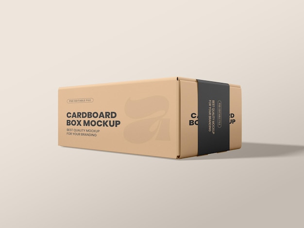 PSD cardboard box packaging mockup