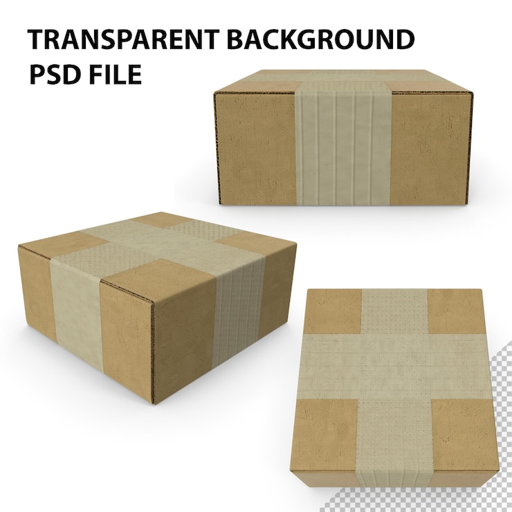 PSD カードボードボックス png