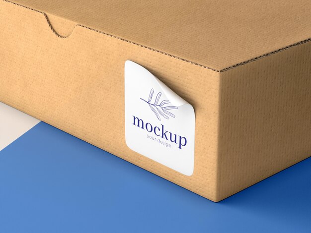 Как снять этикетку с картонной коробки Box Label Mockup PSD, High Quality Free PSD Templates for Download