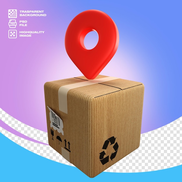 cardboard boxes with locating pin