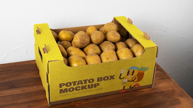 Cardboard container crate for potatoes