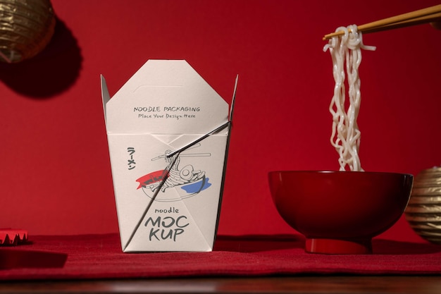 PSD cardboard container for instant noodles meal