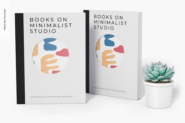 cardboard cover books mockup