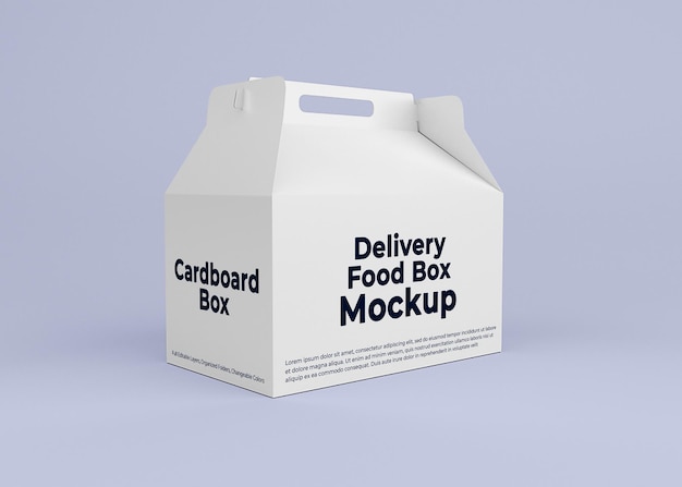 Cardboard delivery box mockup design