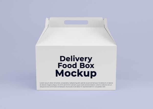 Cardboard delivery box mockup design