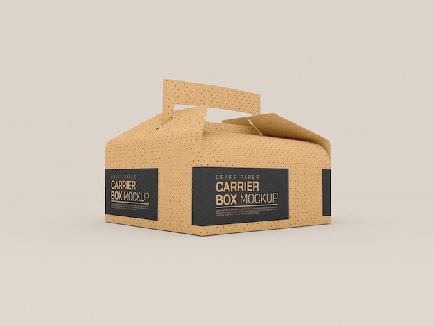 cardboard delivery box mockup