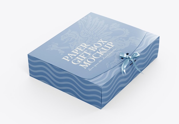 Cardboard Gift Box Mockup