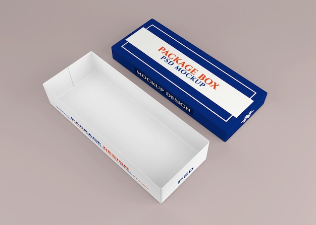 Cardboard package box mockup design