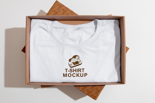 PSD cardboard packaging mock-up for clothing