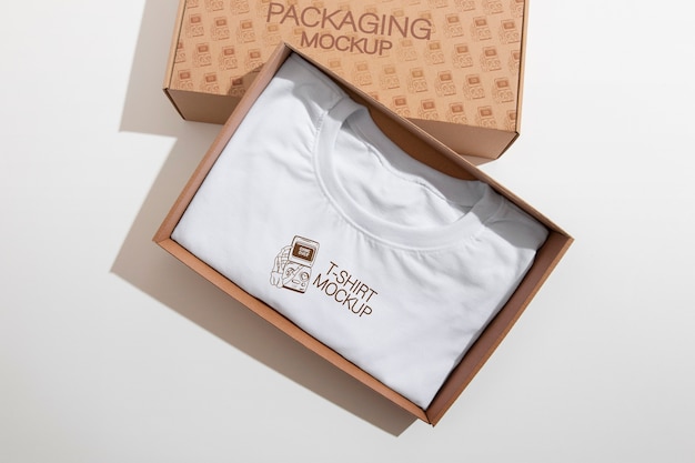 PSD cardboard packaging mock-up for clothing