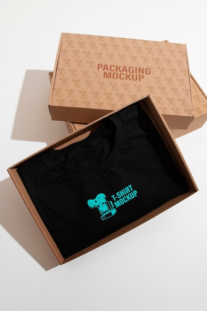 PSD cardboard packaging mock-up for clothing