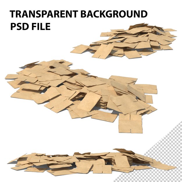 Cardboard pile png