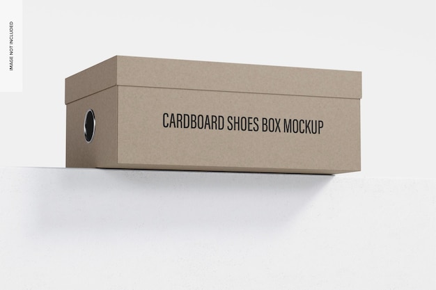 Cardboard shoes box mockup